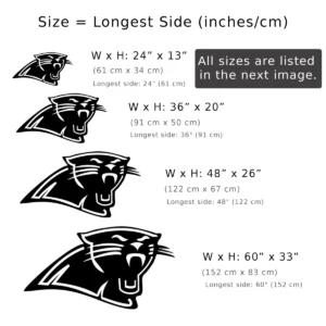 Carolina Panthers Metal Logo Art, Dynamic NFL Team Decor, LED Game Room Sign, Football Fan Gift