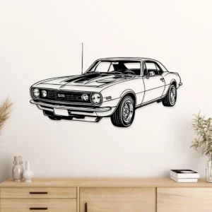 Chevrolet Camaro 1967 Metal Art, American Muscle Car Decor, Retro Garage Sign, Car Enthusiast Gift