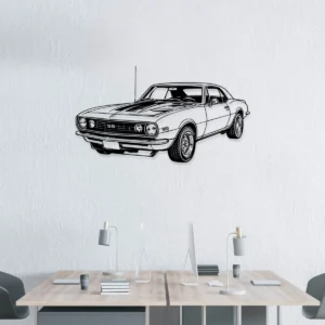 Chevrolet Camaro 1967 Metal Art, American Muscle Car Decor, Retro Garage Sign, Car Enthusiast Gift