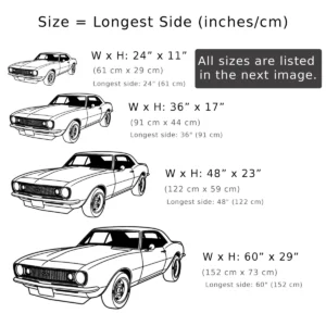 Chevrolet Camaro 1967 Metal Wall Art, Legendary Muscle Car Silhouette, Retro Garage Decor, Auto Lover Gift