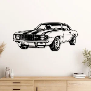 Chevrolet Camaro 1969 Z28 Metal Art, Classic Muscle Car Decor, Vintage Garage Sign, Car Lover Gift