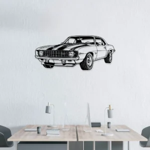 Chevrolet Camaro 1969 Z28 Metal Art, Classic Muscle Car Decor, Vintage Garage Sign, Car Lover Gift