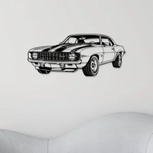 Chevrolet Camaro 1969 Z28 Metal Art, Classic Muscle Car Decor, Vintage Garage Sign, Car Lover Gift