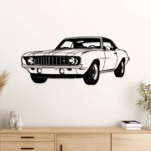 Chevrolet Camaro 1969 Z28 Metal Art, Iconic Muscle Car Silhouette, Retro Garage Decor, Classic Car Gift
