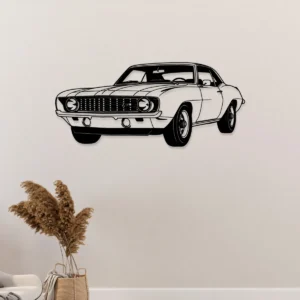 Chevrolet Camaro 1969 Z28 Metal Art, Iconic Muscle Car Silhouette, Retro Garage Decor, Classic Car Gift