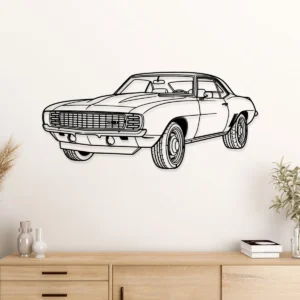 Chevrolet Camaro Coupe Metal Art, American Muscle Car Decor, Classic Auto Garage Sign, Car Lover Gift