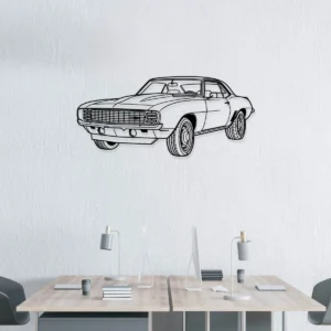 Chevrolet Camaro Coupe Metal Art, American Muscle Car Decor, Classic Auto Garage Sign, Car Lover Gift