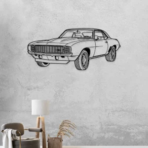 Chevrolet Camaro Coupe Metal Art, American Muscle Car Decor, Classic Auto Garage Sign, Car Lover Gift