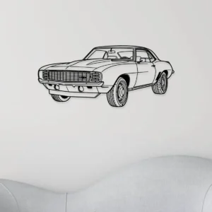 Chevrolet Camaro Coupe Metal Art, American Muscle Car Decor, Classic Auto Garage Sign, Car Lover Gift