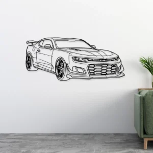 Chevrolet Camaro ZL1 Metal Art, Aggressive Sports Car Outline, Modern Garage Decor, Car Enthusiast Gift