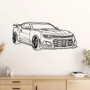 Chevrolet Camaro ZL1 Metal Art, Aggressive Sports Car Outline, Modern Garage Decor, Car Enthusiast Gift