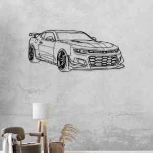 Chevrolet Camaro ZL1 Metal Art, Aggressive Sports Car Outline, Modern Garage Decor, Car Enthusiast Gift