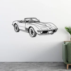 Chevrolet Corvette C3 Metal Art, Classic Sports Car Decor, Vintage Garage Sign, Automotive Enthusiast Gift