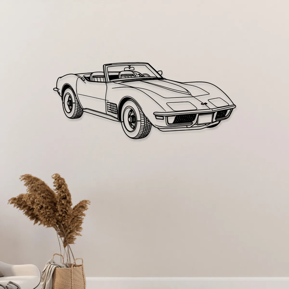Corvette C3 wall hanging showcasing iconic American muscle