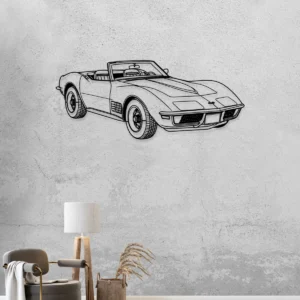 Chevrolet Corvette C3 Metal Art, Classic Sports Car Decor, Vintage Garage Sign, Automotive Enthusiast Gift