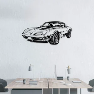 Chevrolet Corvette C3 Metal Art, Iconic American Muscle Decor, Vintage Garage Sign, Car Enthusiast Gift
