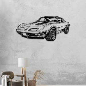 Chevrolet Corvette C3 Metal Art, Iconic American Muscle Decor, Vintage Garage Sign, Car Enthusiast Gift