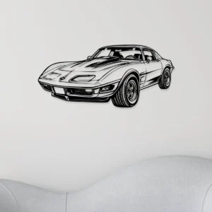 Chevrolet Corvette C3 Metal Art, Iconic American Muscle Decor, Vintage Garage Sign, Car Enthusiast Gift