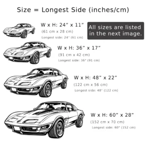 Chevrolet Corvette C3 Metal Art, Iconic American Muscle Decor, Vintage Garage Sign, Car Enthusiast Gift