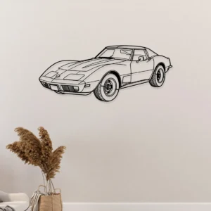 Chevrolet Corvette C3 Metal Art, Iconic Muscle Car Silhouette, Retro Garage Decor, Car Enthusiast Gift