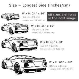 Chevrolet Corvette C8 Metal Sign, Iconic Sports Car Art, Modern Garage Decor, Automotive Lover Gift