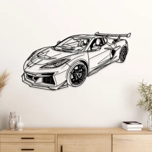 Chevrolet Corvette C8 ZR1 Wall Art, Sleek Sports Car Decor, Modern Garage Sign, Performance Car Gift