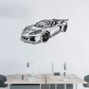 Chevrolet Corvette C8 ZR1 Wall Art, Sleek Sports Car Decor, Modern Garage Sign, Performance Car Gift