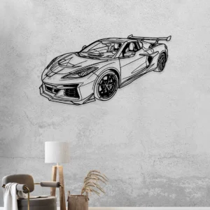 Chevrolet Corvette C8 ZR1 Wall Art, Sleek Sports Car Decor, Modern Garage Sign, Performance Car Gift