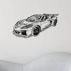 Chevrolet Corvette C8 ZR1 Wall Art, Sleek Sports Car Decor, Modern Garage Sign, Performance Car Gift