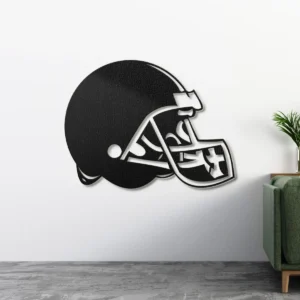 Cleveland Browns Metal Helmet Art, NFL Team Wall Decor, Backlit Game Day Sign, Ultimate Fan Gift