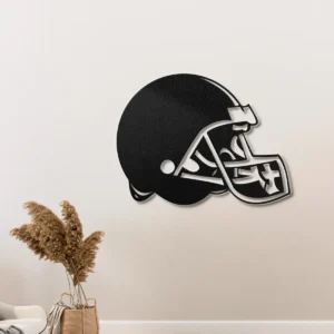Cleveland Browns Metal Helmet Art, NFL Team Wall Decor, Backlit Game Day Sign, Ultimate Fan Gift