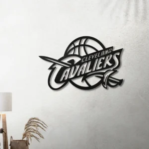 Cleveland Cavaliers Metal Logo Art, Official NBA Team Decor, LED Game Room Sign, Basketball Fan Gift