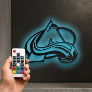 Colorado Avalanche Metal Logo Sign, Official NHL Decor, Backlit Game Room Art, Ultimate Hockey Fan Gift