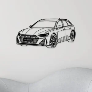 Custom Audi RS3 Metal Art, Performance Wagon Silhouette, Personalized Garage Decor, Car Enthusiast Gift