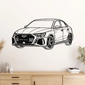 Custom Audi Rs3 Metal Art, Personalized Car Silhouette, Garage Wall Decor, Auto Enthusiast Gift