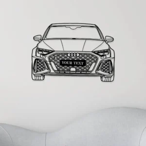 Custom Audi RS3 Wall Art, Dynamic Front Profile Decor, Man Cave Garage Sign, Car Guy Gift