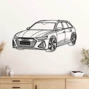 Custom Audi RS6 Avant Metal Art, Iconic Wagon Decor, Personalized Garage Sign, Car Lover Gift