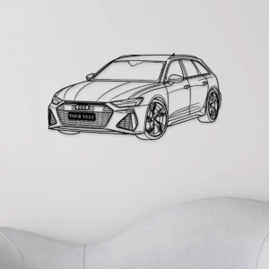 Custom Audi RS6 Avant Metal Art, Iconic Wagon Decor, Personalized Garage Sign, Car Lover Gift
