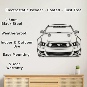Custom Ford Mustang GT Metal Art, Personalized Car Wall Decor, Automotive Man Cave Sign, Dad Gift