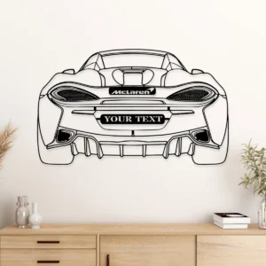 Custom McLaren 570S Spider Metal Wall Art, Iconic Supercar Decor, Personalized Garage Sign, Luxury Car Gift