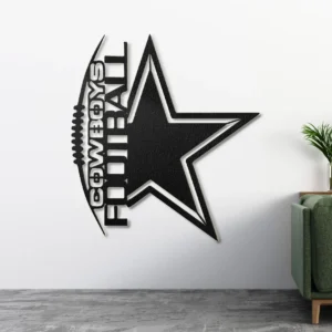 Dallas Cowboys Football Star Sign, Dynamic NFL Wall Art, LED Game Day Decor, Ultimate Fan Gift