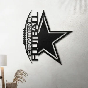 Dallas Cowboys Football Star Sign, Dynamic NFL Wall Art, LED Game Day Decor, Ultimate Fan Gift