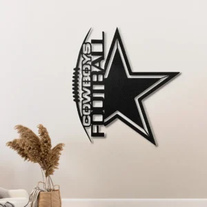 Dallas Cowboys Football Star Sign, Dynamic NFL Wall Art, LED Game Day Decor, Ultimate Fan Gift