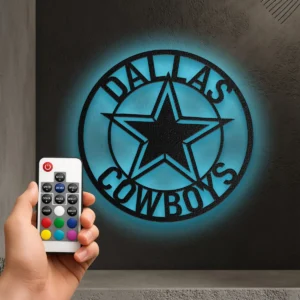 Dallas Cowboys Metal Logo Art, Iconic NFL Emblem, Optional LED Backlight, Game Day Decor, Ultimate Fan Gift