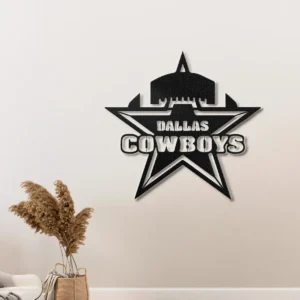 Dallas Cowboys Metal Logo, NFL Star Wall Art, Optional LED Backlight, Ultimate Fan Gift