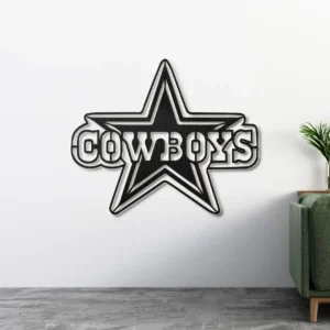 Dallas Cowboys Star Logo, Premium Metal Wall Decor, Optional LED Game Room Sign, Dedicated Fan Gift