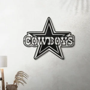 Dallas Cowboys Star Logo, Premium Metal Wall Decor, Optional LED Game Room Sign, Dedicated Fan Gift