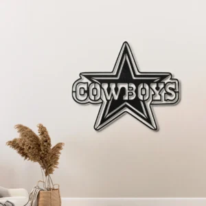 Dallas Cowboys Star Logo, Premium Metal Wall Decor, Optional LED Game Room Sign, Dedicated Fan Gift