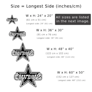 Dallas Cowboys Star Logo, Premium Metal Wall Decor, Optional LED Game Room Sign, Dedicated Fan Gift