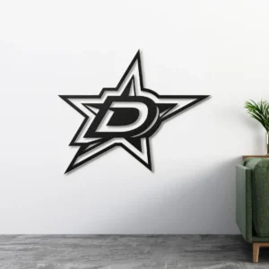 Dallas Stars Metal Wall Art, Official NHL Logo Sign, LED Man Cave Decor, Hockey Enthusiast Gift